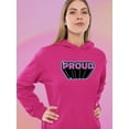 thumbnail image 2 of Proud Purple Glitter Banner Hoodie Women -Smartprints Designs, Female Large, 2 of 4