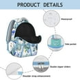 thumbnail image 2 of Nautical Vintage Ocean Backpack Waterproof Scratch-Resistant School Bag with Starfish, Seashells, and Anchor Print, Breathable Foam Padding, Adjustable Straps for Student and Students, 2 of 3