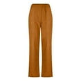 thumbnail image 5 of Certgust Pants Under $30 Wide Leg Pants for Women Petite High Waisted Palazzo Flowy Drawstring Elastic Waist Trousers with Pockets Summer, 5 of 5