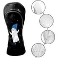 thumbnail image 3 of Golf Club Covers, Blue Hat Ghost Premium PU Leather Driver Hybrid Putter Head Covers with Velvet Lining, Waterproof Golf Gifts for Men Women, 3 of 11