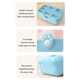 thumbnail image 4 of Ovzne Stationery And Cosmetics Storage Box Elementary School Toy Cats Paw Storage Box Double Layer Cats Ear Rotating Buckle Handle Box Storage Box On Clearance, 4 of 6