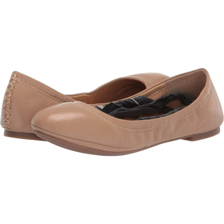 Lucky Brand Women's Emmie Ballet Flat Nude Leather Ballet