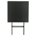 thumbnail image 2 of Elama Plastic Rattan Indoor/Outdoor Folding Square Dinner Table/Patio Table in Black, 2 of 5