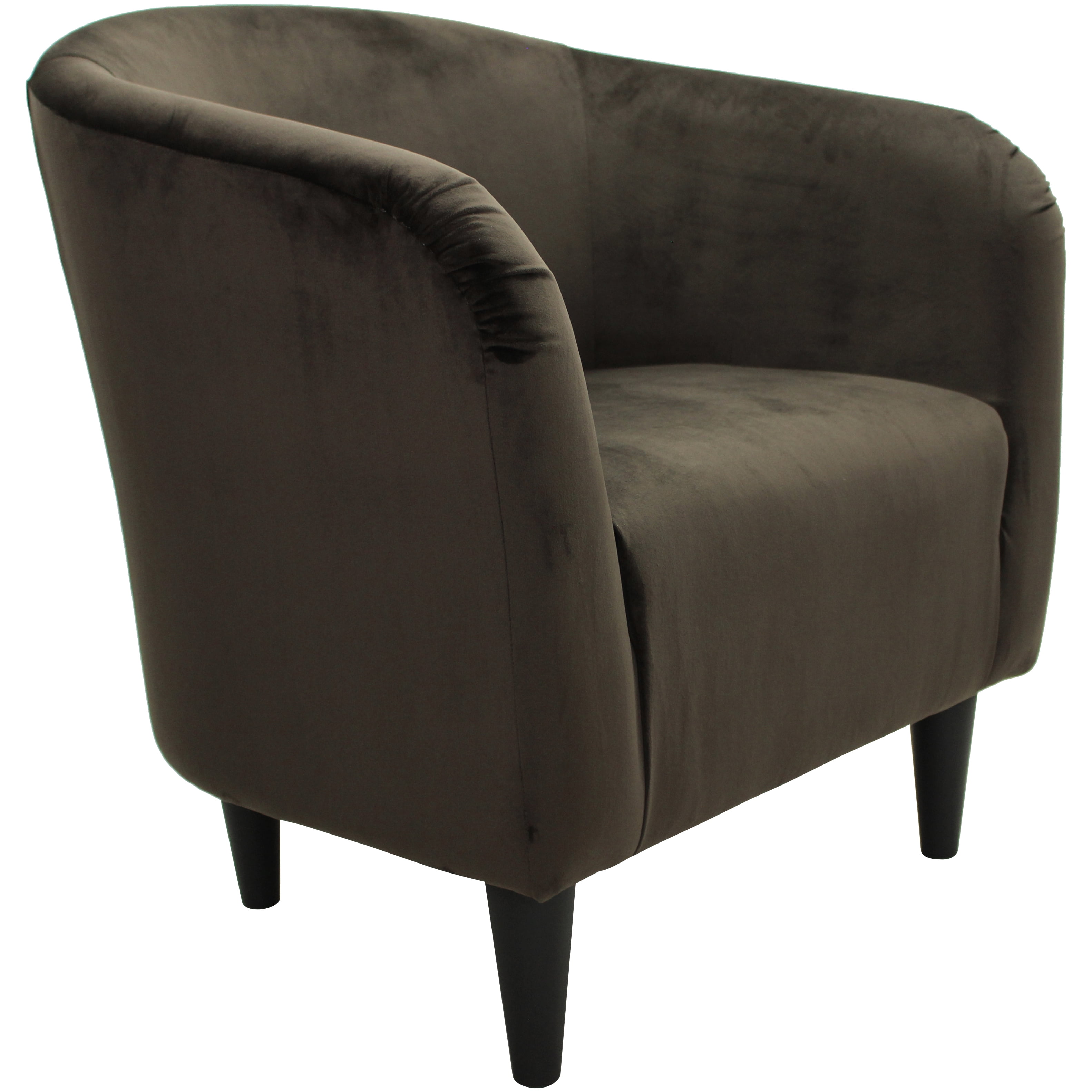 Mainstays Microfiber Tub Accent Chair, Chocolate Brown - 1