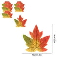 thumbnail image 3 of 50Pcs Artificial Maple Leaves Branches Fall Maple Shrubs for Thanksgiving Christmas Festival Garland Decoration (Red), 3 of 7