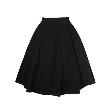 - Women High Waist Pleated Mini Skirt Cocktail Party Vintage Swing Dress