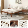 thumbnail image 6 of Gymax 14'' Full Size Wooden Platform Bed Frame w/ Strong Slat Support Brown Cherry, 6 of 10