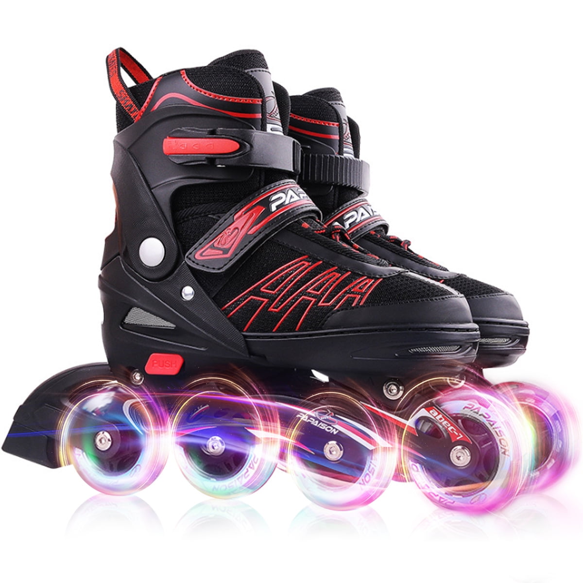 Details about   Best Inline Skates Adult Kids Size 7 8 9 10 Adjustable Roller Blades W/ Flashing 