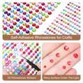 thumbnail image 3 of 2190Pcs 3mm/5mm Rhinestone Stickers for Crafts, 4 Sheet Round Rhinestone Sticker for Scrapbooking, Green, 3 of 5