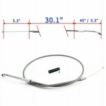 Braided Stainless Steel Throttle Cable for Harley Sportster XLH883 1200 Hugger Deluxe 88-95