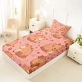 thumbnail image 4 of Erosebridal Capybara Lover Kids Twin Sheet Sets, Love Heart Flower Bedding, 3 Pieces, 4 of 5