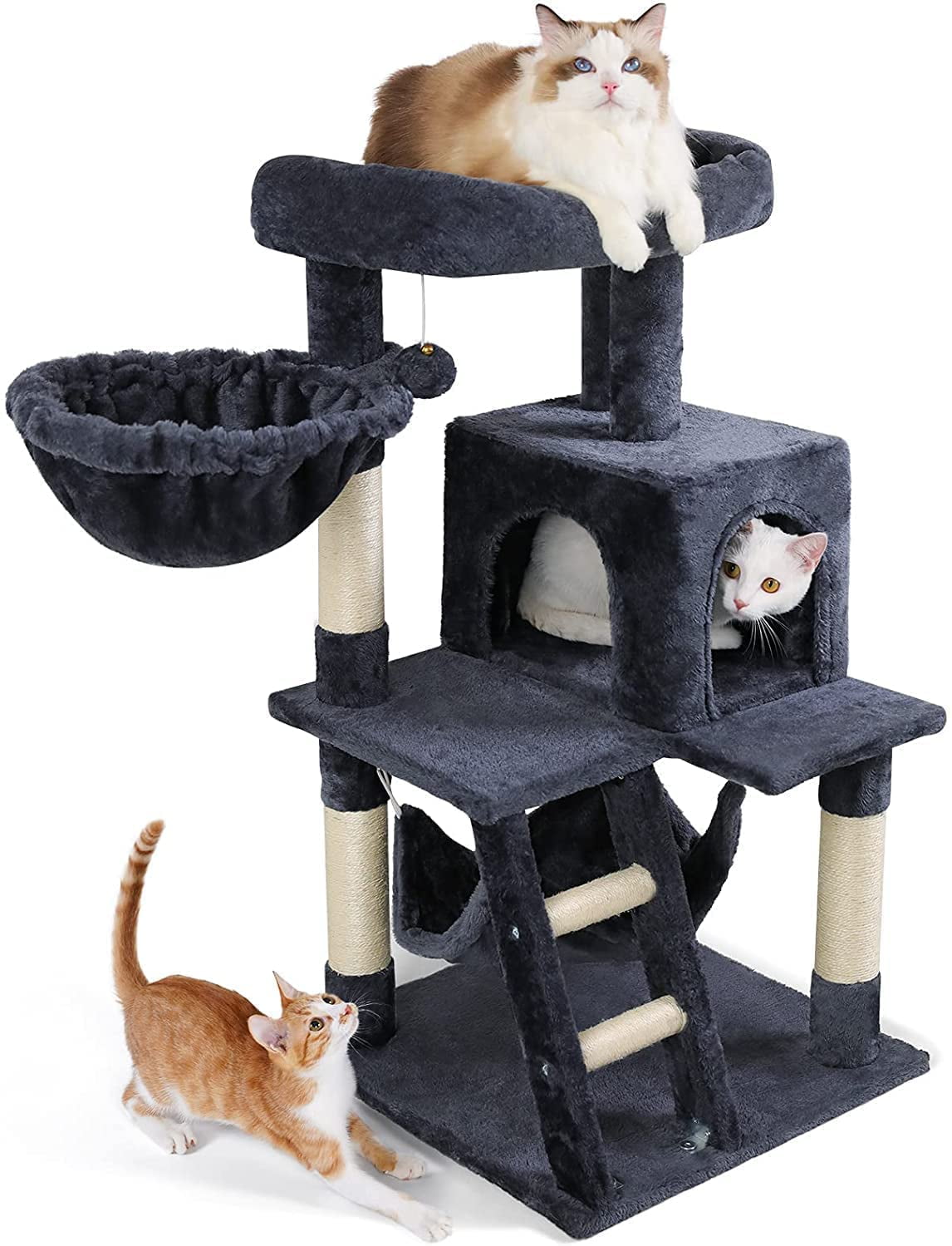 Cat Scratching Posts for Adult Cats Scratching Posts for Indoor Cats for Entertainment Cat Activity Center Grey Colour Cat Scratch Poles Cat Climbing Tower to Stop Cats Scratching Furniture
