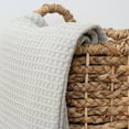thumbnail image 5 of Aston & Arden Waffle Weave Cotton Bed Blanket (KING Size 108x90), Soft and Breathable, Hotel Quality, 450 GSM, Light Grey, 5 of 6