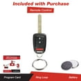 thumbnail image 2 of KeylessOption Keyless Entry Remote Fob Uncut Ignition Car Key for Honda Fit CR-V HR-V Crosstour C64, 2 of 3