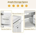 thumbnail image 7 of Caulitar 30-inch Bathroom Vanity with Ceramic Sink, Modern White Single Bathroom Cabinet with 2 Doors and a Shelf, Soft Close Doors, 7 of 7