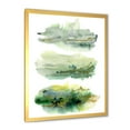 thumbnail image 2 of Designart 'Golden Green Abstract Clouds II' Modern Framed Art Print, 2 of 4