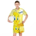 thumbnail image 6 of Boys Looney Tunes Tweety Short Sleeve Mesh T-Shirt And Shorts Outfit Set Summer Clothes Set for Kids, 6 of 7