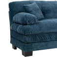 thumbnail image 6 of Modular Sectional Sofa,Chenille Deep Seat Couch Loveseat with Two Extra Pillows, Double Layer Cushion Features Memory Foam and Pocket Springs,for Living Room, Apartment,Studio,Office,Blue, 6 of 7