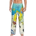 thumbnail image 1 of Gaeub SpongeBob SquarePants Print Mens Pajama Pants,Lounge Pants With Pockets And Drawstring-Medium, 1 of 6