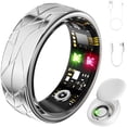 thumbnail image 1 of Monitor de actividad física Smart Ring Jawploy Sleep HR plateado, 1 of 7