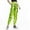 A-Green342, variant on Womens Pants Elastic Waist Tapered Leg Side Pockets Trousers Carnival Sports Street Hop Party Sparkly Fancy Pants