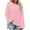 Pink, variant on mihongmao Crop Tops for Women Trendy Women's Casual Loose Color Matching Round Neck Long Sleeved T-Shirt Loose Top Long Sleeved Round Neck Top/shirt,Womens Tops under $5 Gray XXXL