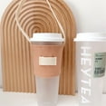 thumbnail image 1 of Canvas Reusable Bubble Boba Milk Tea Coffee Drinks Cup Bag Holder Portable, 1 of 4