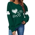 thumbnail image 2 of Craaazy Womens Shamrock Graphic St Patricks Day Long Sleeve Crewneck Cozy Sweatshirts Gifts, 2 of 4