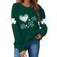 thumbnail image 4 of Camiseta Impresa Del Día de San Patricio de Manga Larga de las Mujeres, Sudadera de Cuello Tripulado para las Vacaciones de Invierno, 4 of 4