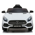 thumbnail image 2 of Senbabe 12V Electric Mercedes-Benz Ride On Car with Remote Control, LED Lights, Music, Horn, AUX, Story, Spring Suspension, Gift for Age 3-5 Years-White, 2 of 6