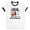 White/Black, variant on Local Trick or Treaters Ringer Tee Shirt Unisex Large White/Red