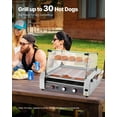 thumbnail image 2 of VEVOR Électrique 30 Hot-Dogs 11 Rouleaux Gril Commercial Cuiseur Couvercle de Machine 1600 W, 2 of 9