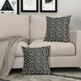 thumbnail image 3 of Black Cream Dots Pillow Covers 20x20 Set of 2 Boho Design Polka Dot Throw Pillows Modern Trendy Print Outdoor Decorative Pillowcase Square Linen Cushion Cases Decor for Sofa Couch Bed, 3 of 6