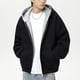 thumbnail image 5 of MHFRRA Sudadera con Capucha de Estilo Pesado para Otoño, con Forro En contraste, Chaqueta Corta Deportiva, Ropa Informal para Exteriores Negro, 5 of 7
