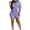 Purple, variant on Lindreshi Womens 2 Piece Outfit Summer Women's Solid Color Pleated Casual Fashion Short Sleeve Two Piece Set