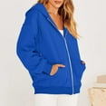 thumbnail image 2 of Sudadera con capucha SCZ con cremallera de manga larga azul 3XL, 2 of 6
