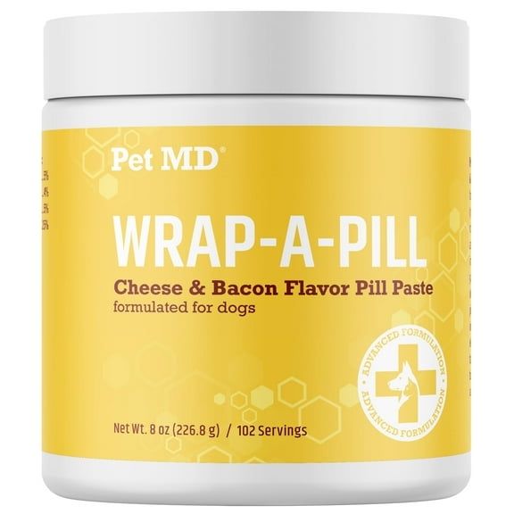 Pet MD Wrap A Pill Cheese & Bacon Flavor Pill Paste for Dogs - 8 oz