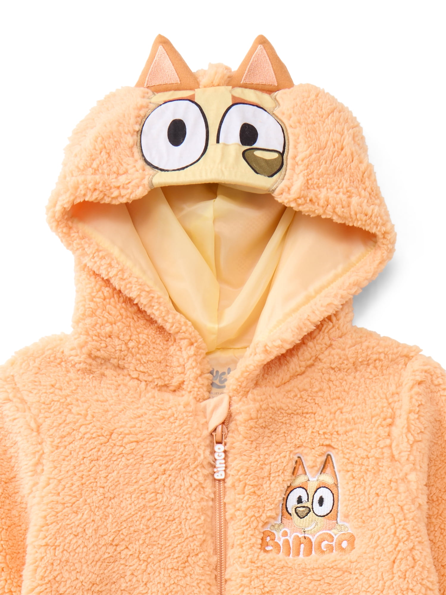 Bluey Toddler Boys' Bingo Plush Fleece Cosplay Hoodie, Sizes 12M-5T