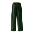 thumbnail image 5 of Domuza Mens Cotton-Linen Pants Drawstring Elastic Waist Linen Summer Casual Pants Sports & Recreation Breeze Beach Pants-Dark Green XL, 5 of 6