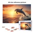 thumbnail image 6 of Sikiie Sunset Dancing Dolphin A Puzzle, Jigsaw Puzzles, Jigsaw Puzzles 1000 Pieces, Custom Jigsaw Puzzle for Adults (29.5×19.7in, Horizontal), 6 of 9