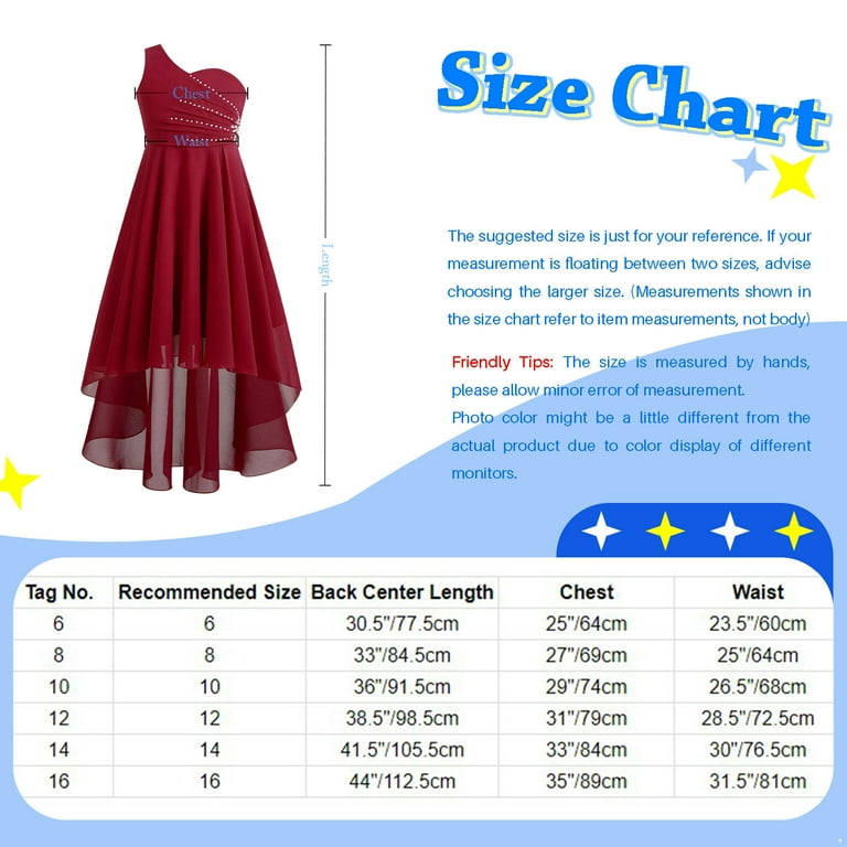 vastwit One Shoulder Flower Girl Dress Junior Kids High Low Chiffon Wedding Party Bridesmaid Formal Gown Burgundy A 10