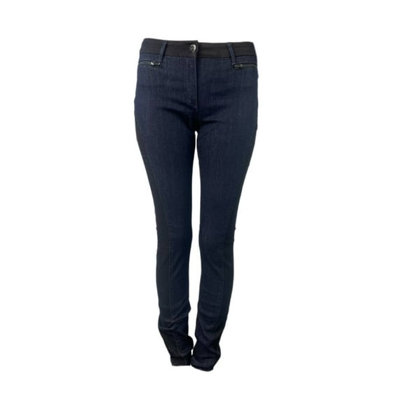 3X1 Women's Skinny Zip Contrast Wrap Jeans, Indigo Black, 26