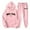 Pink, variant on YUEHUA Unisex Hoodie Sweatsuit 2 Piece New York Letter Graphic Print Tracksuit Long Sleeve Oversized Sweatshirt And Pants Set