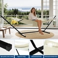 thumbnail image 5 of Double Hammock with Stand & Pillow - 450 lb Capacity Outdoor Hammock for 2 Persons, Patio, Backyard & Poolside, 5 of 7