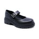 thumbnail image 1 of Zapato escolar Coqueta para niña de piel negro Jazz con hebilla, 1 of 7