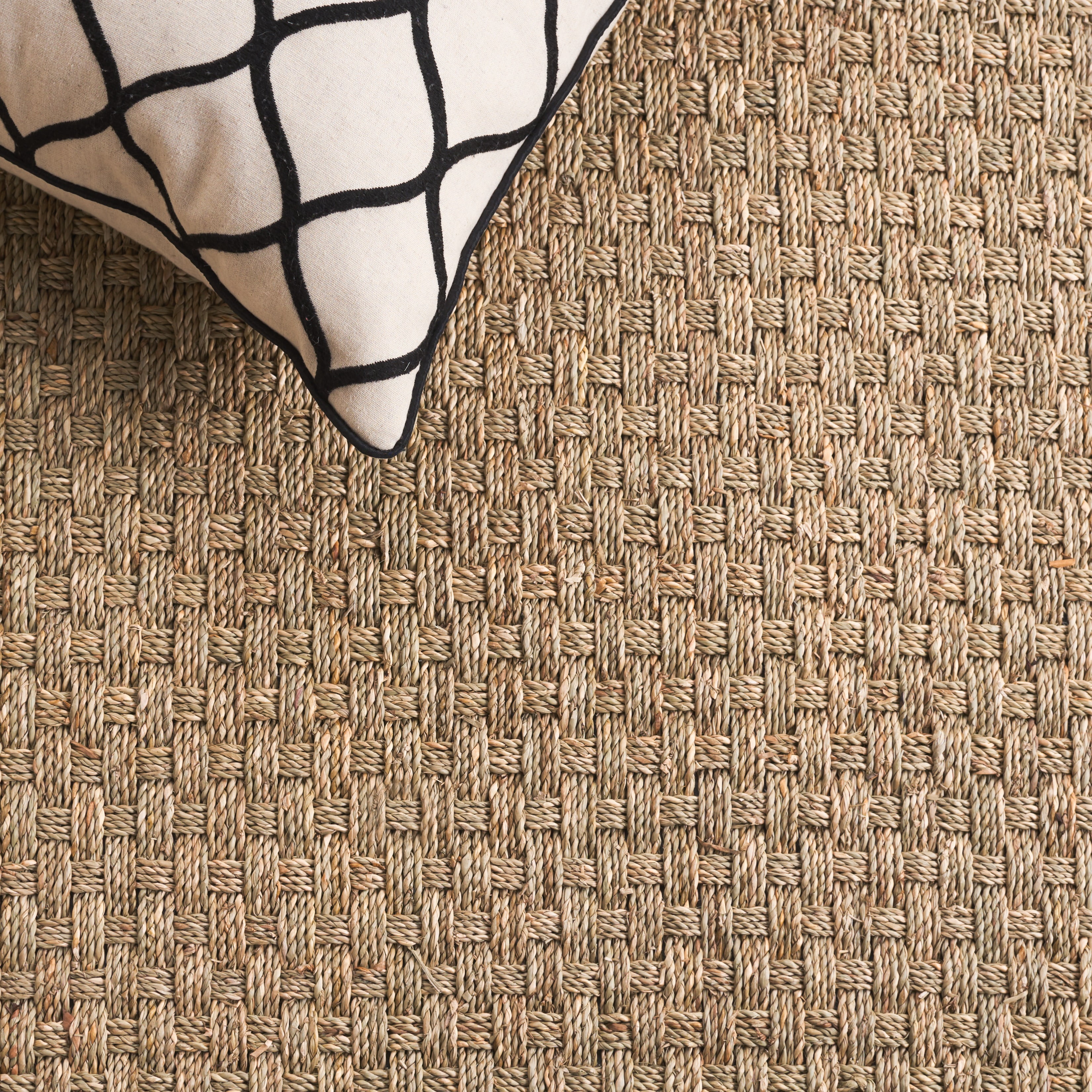 SAFAVIEH Natural Fiber Arbor Bordered Area Rug, Natural/Rust, 6' x 6' Round - Coastal Design, Natural & Rust, Seagrass, Ideal for Entryway, Kitchen, Living Room, Office