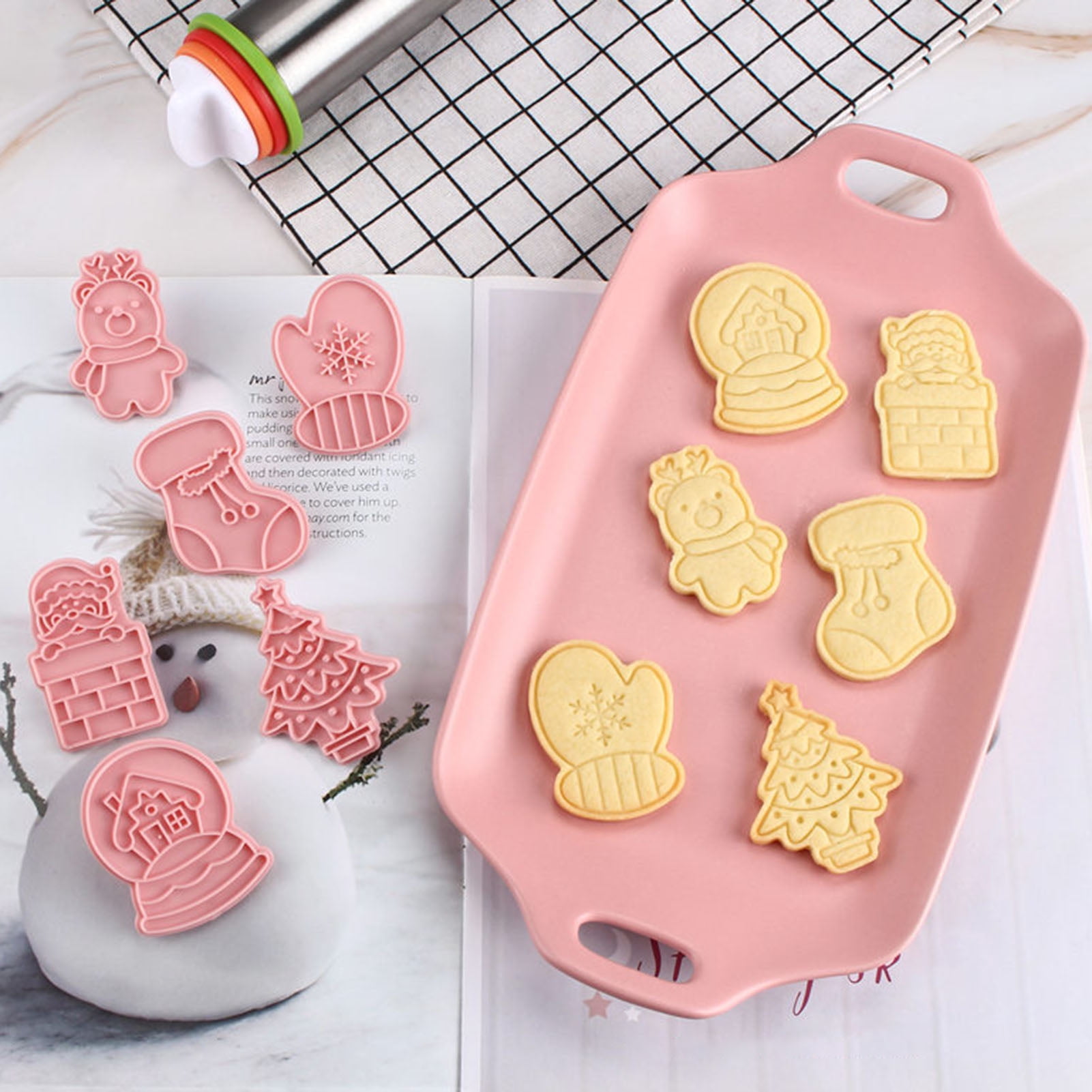 Fondant Plunger Cake Tool Parent-child Christmas Biscuit Mold Cookie Cutter