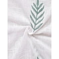 thumbnail image 6 of Linenwalas Natural Cotton Linen Semi-Sheer Curtains for Living Room 96 inch Length 2 Panels Set, Grommet Top, Semi Transparent Curtain Balance Privacy & Light (W-52xL-96 Inches /Green Leaf Design), 6 of 7