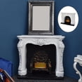 thumbnail image 3 of Dollhouse Miniature Fireplace Red Light Doll House Furniture Building Components, 3 of 8