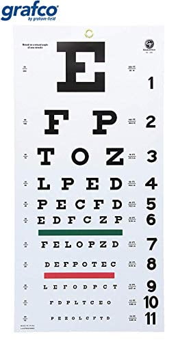 Eye Test Chart Snellen 20 Grafco 22x11 Walmart Canada